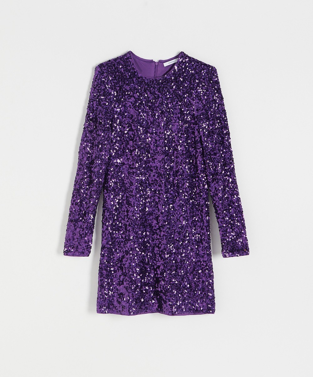 Rochie scurta Reserved, mov, M - 1 | YEO