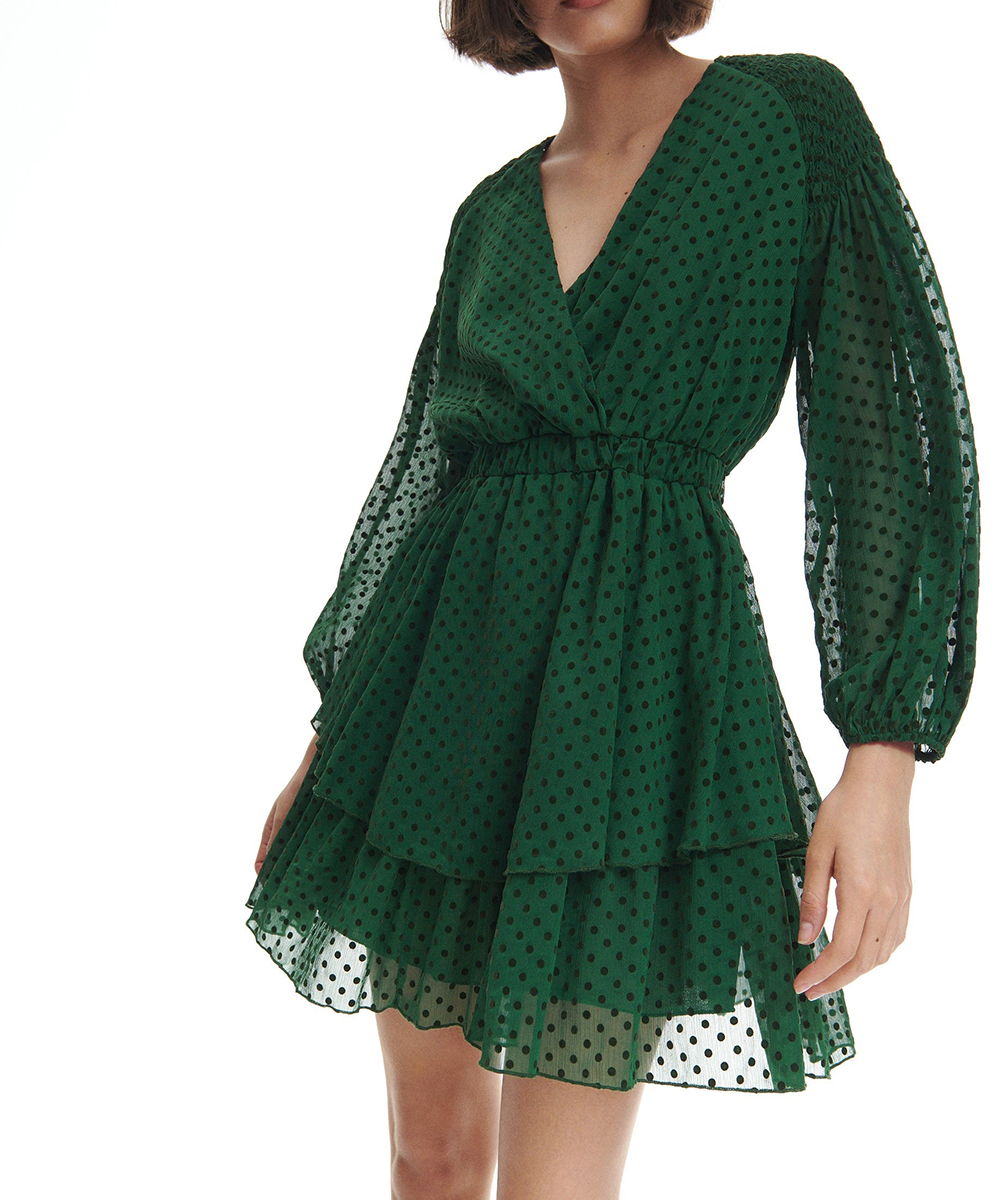 Rochie scurta Reserved, verde, XL