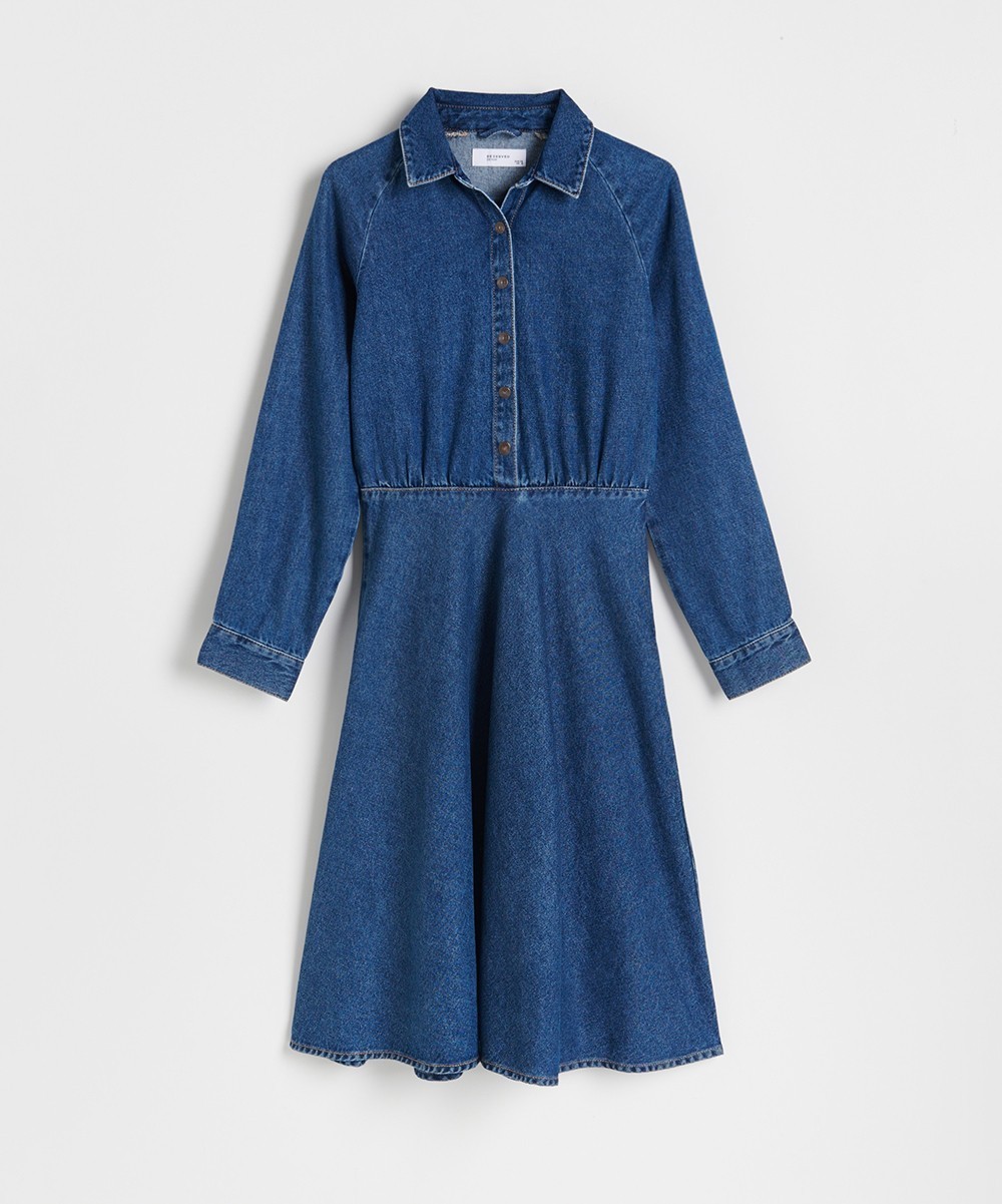 Rochie medie Reserved, albastru, 44 - 1 | YEO