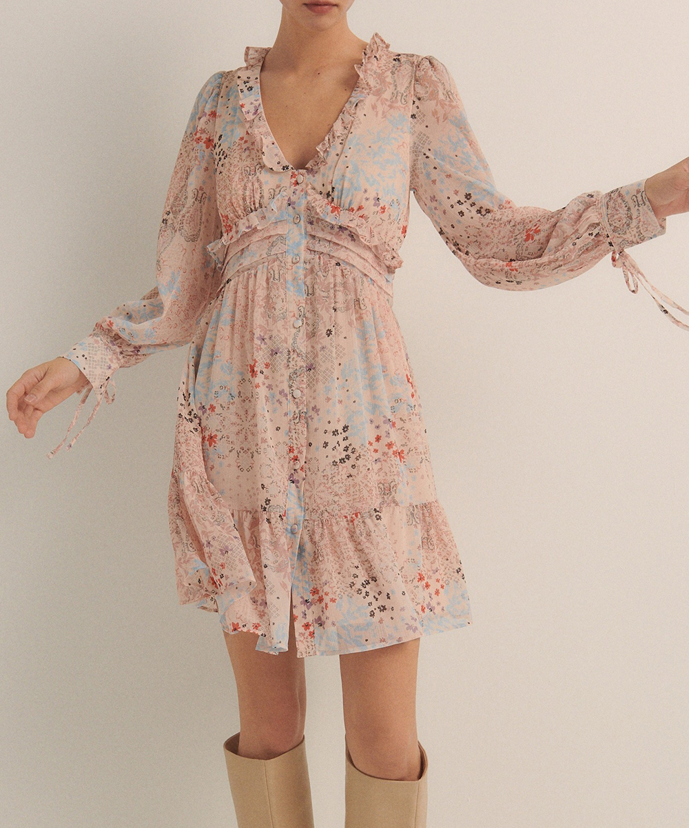 Rochie scurta Reserved, crem