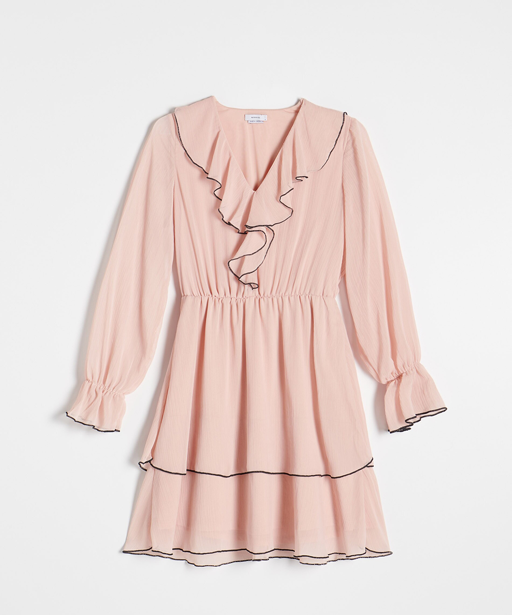 Rochie scurta Reserved, nude, M - 1 | YEO