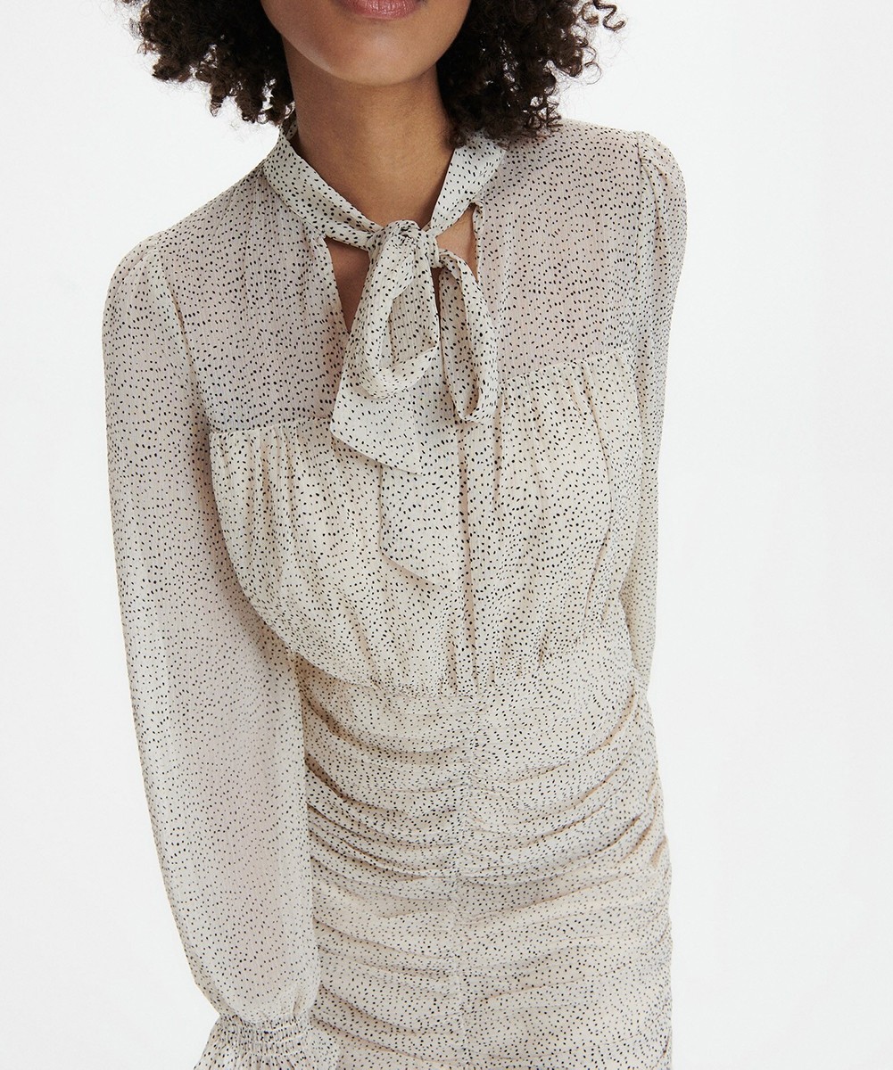 Rochie scurta Reserved, crem, 36 - 1 | YEO