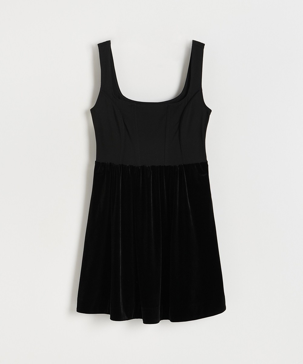 Rochie scurta Reserved, negru, 40 - 1 | YEO