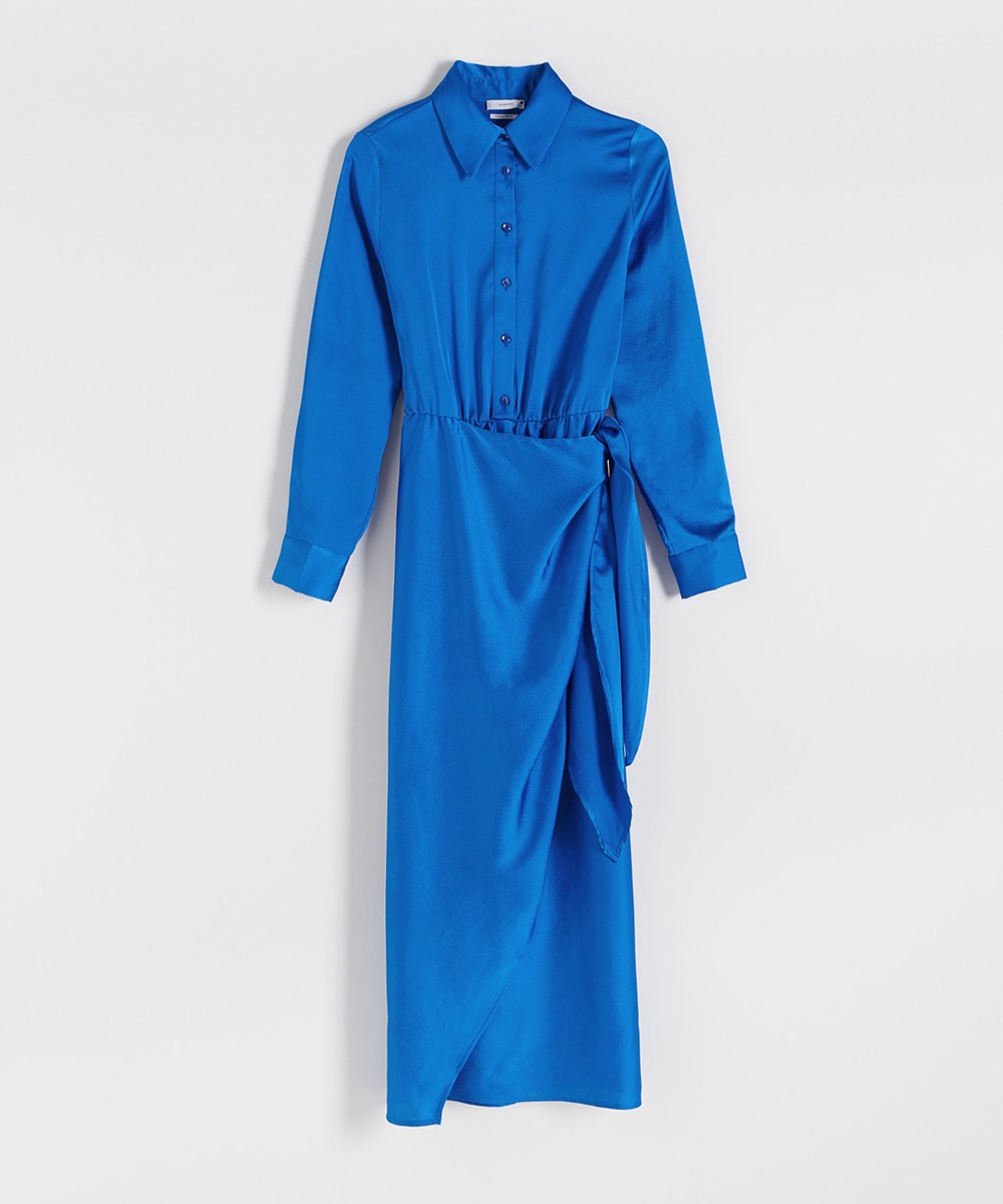 Rochie medie Reserved, albastru, S - 1 | YEO