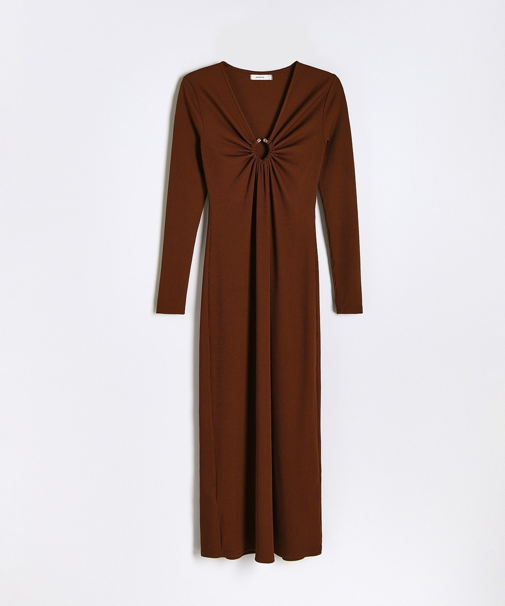 Rochie medie Reserved, maro, S - 1 | YEO
