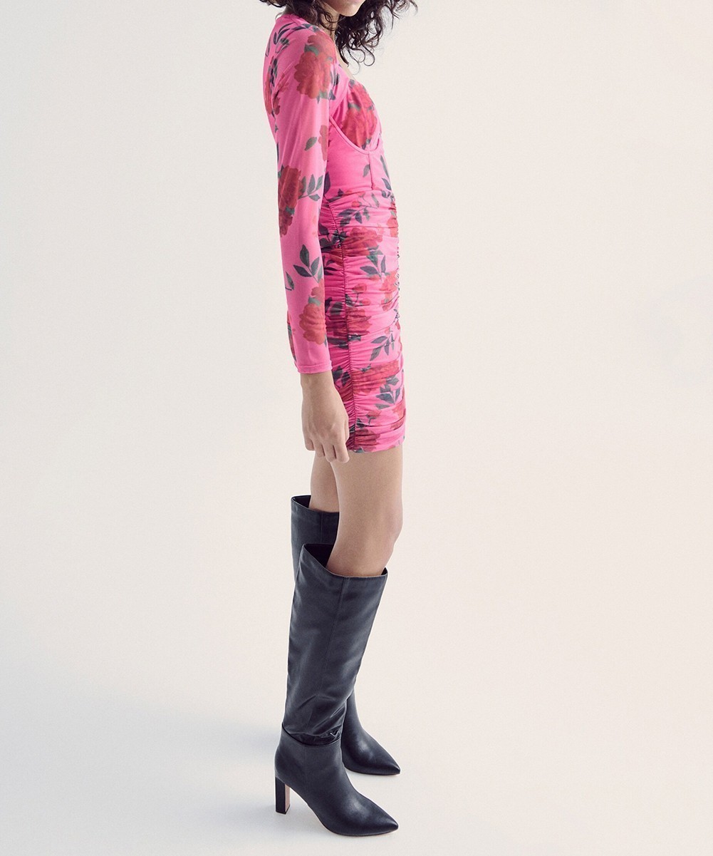 Rochie scurta Reserved, roz - 1 | YEO