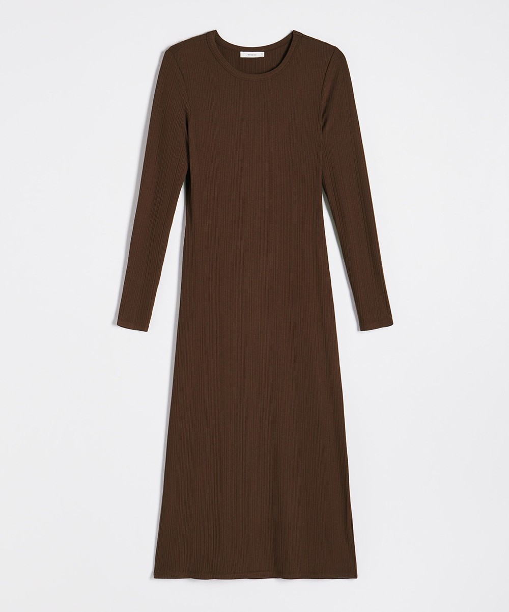 Rochie medie Reserved, maro - 1 | YEO