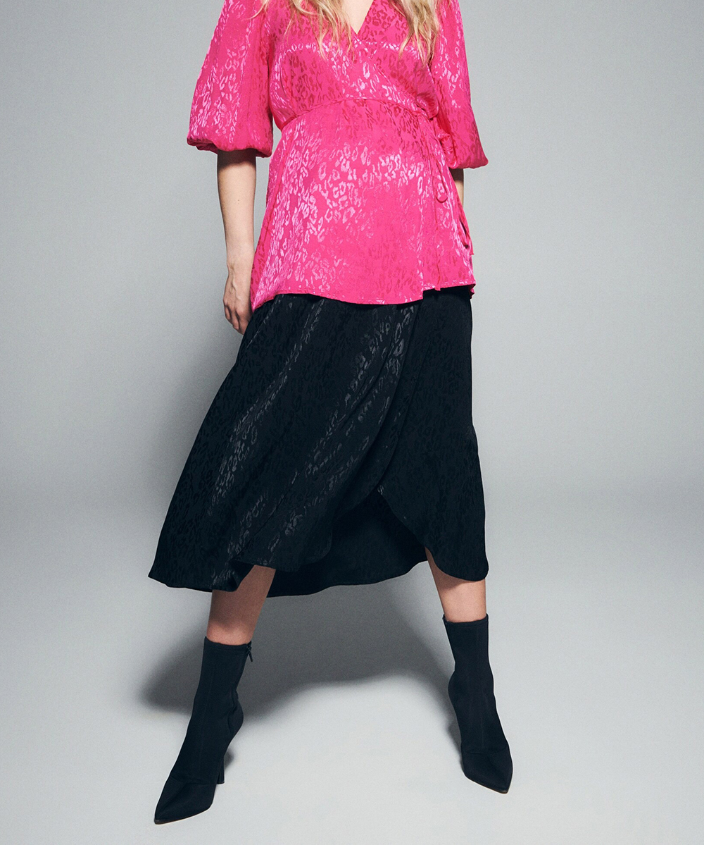 Fusta Reserved, negru, XL