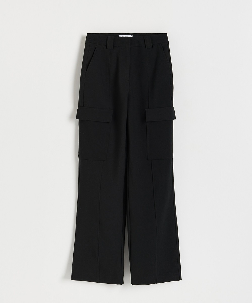 Pantaloni Reserved, negru, M - 1 | YEO