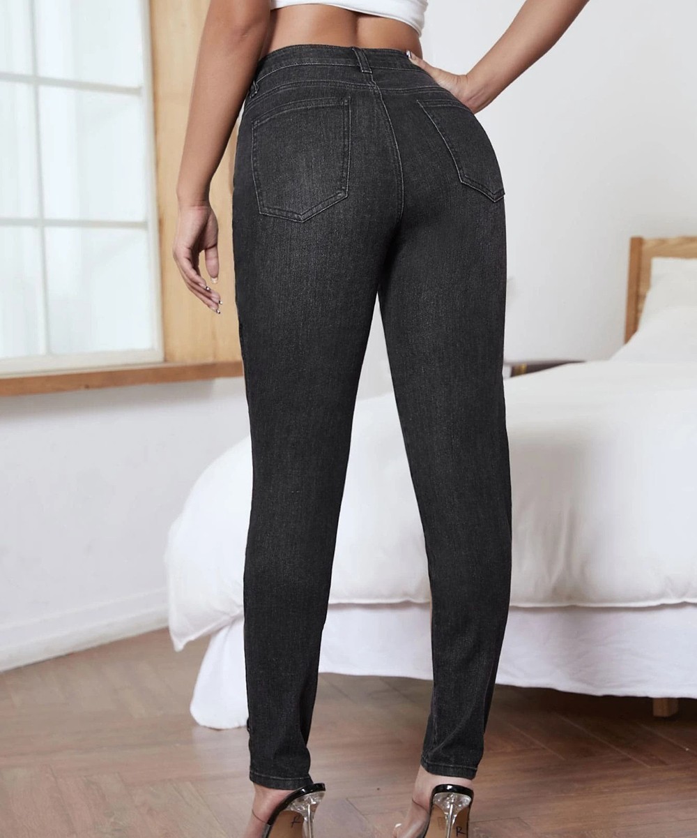 Blugi SHEIN, negru, W27/L32 - 1 | YEO