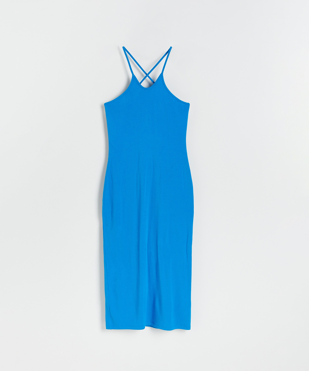 Rochie medie Reserved, albastru, L