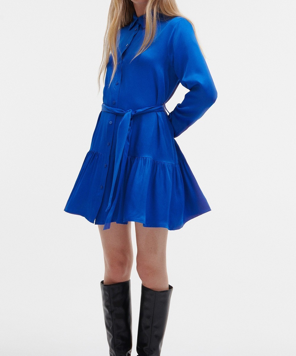Rochie scurta Reserved, albastru - 1 | YEO