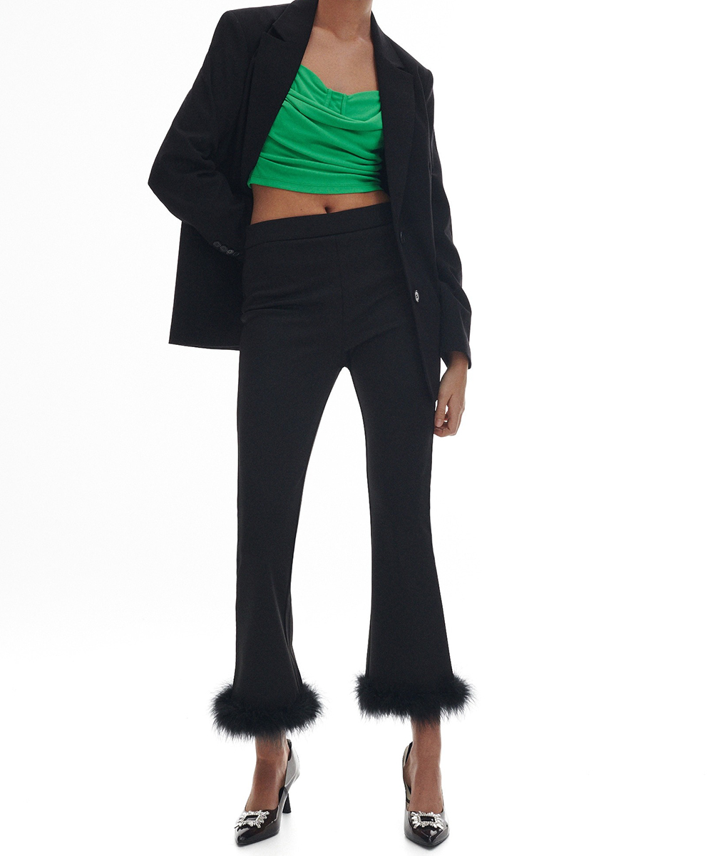 Pantaloni Reserved, negru, L