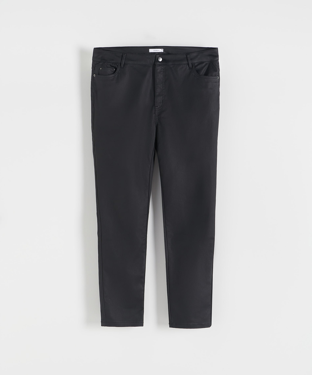 Pantaloni Reserved Plus Size, negru - 1 | YEO