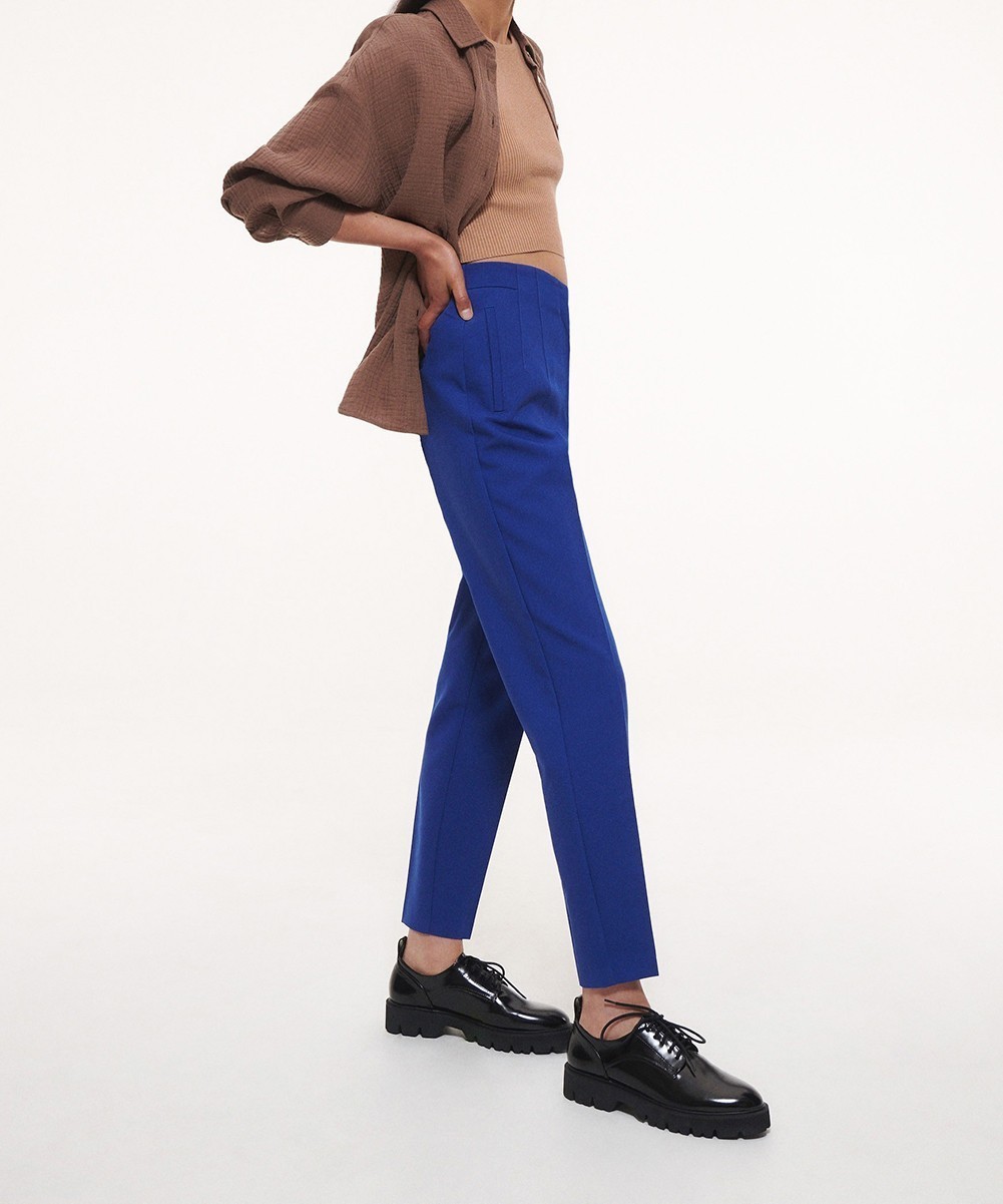 Pantaloni Reserved, albastru - 1 | YEO