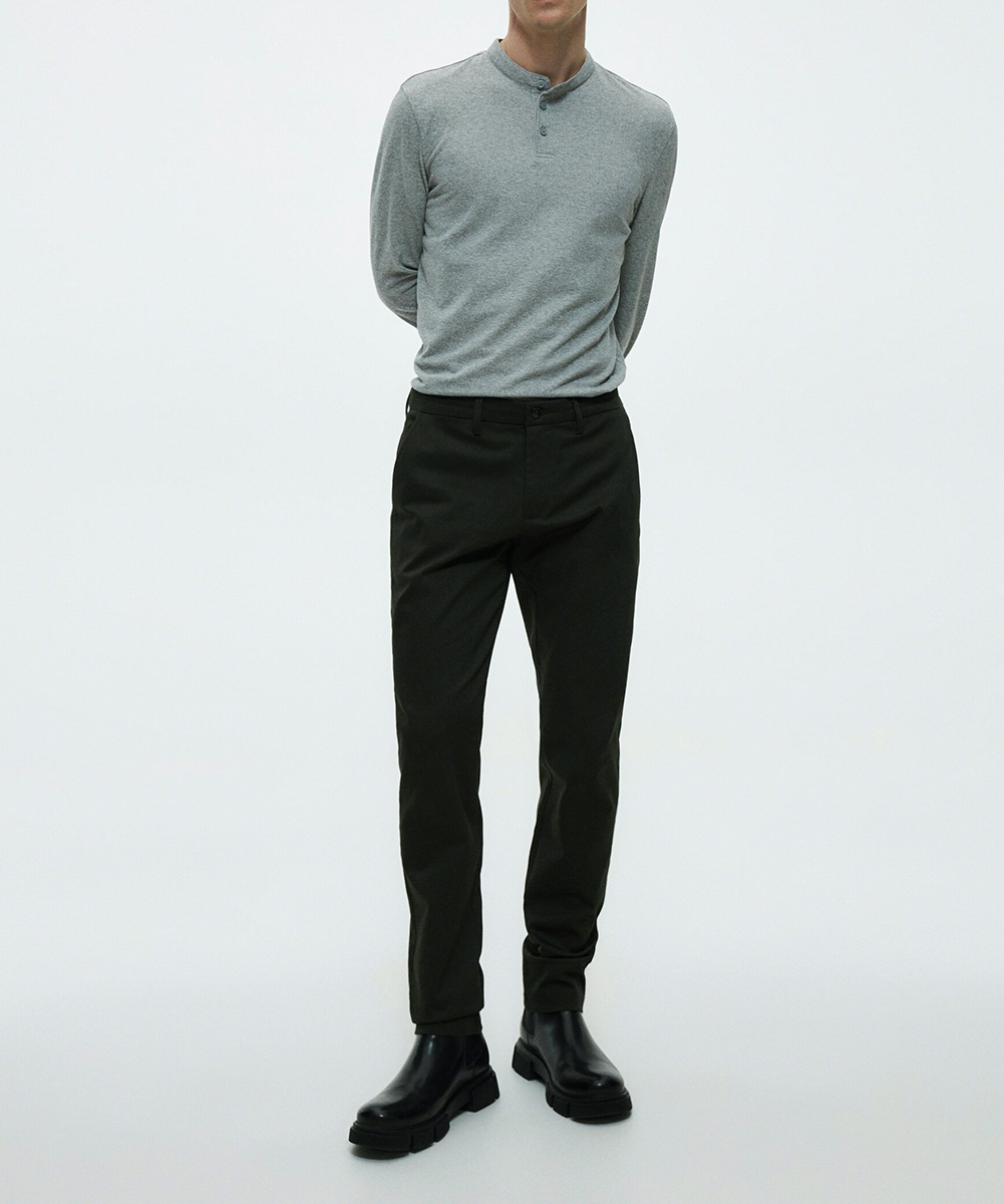 Pantaloni Reserved, verde inchis
