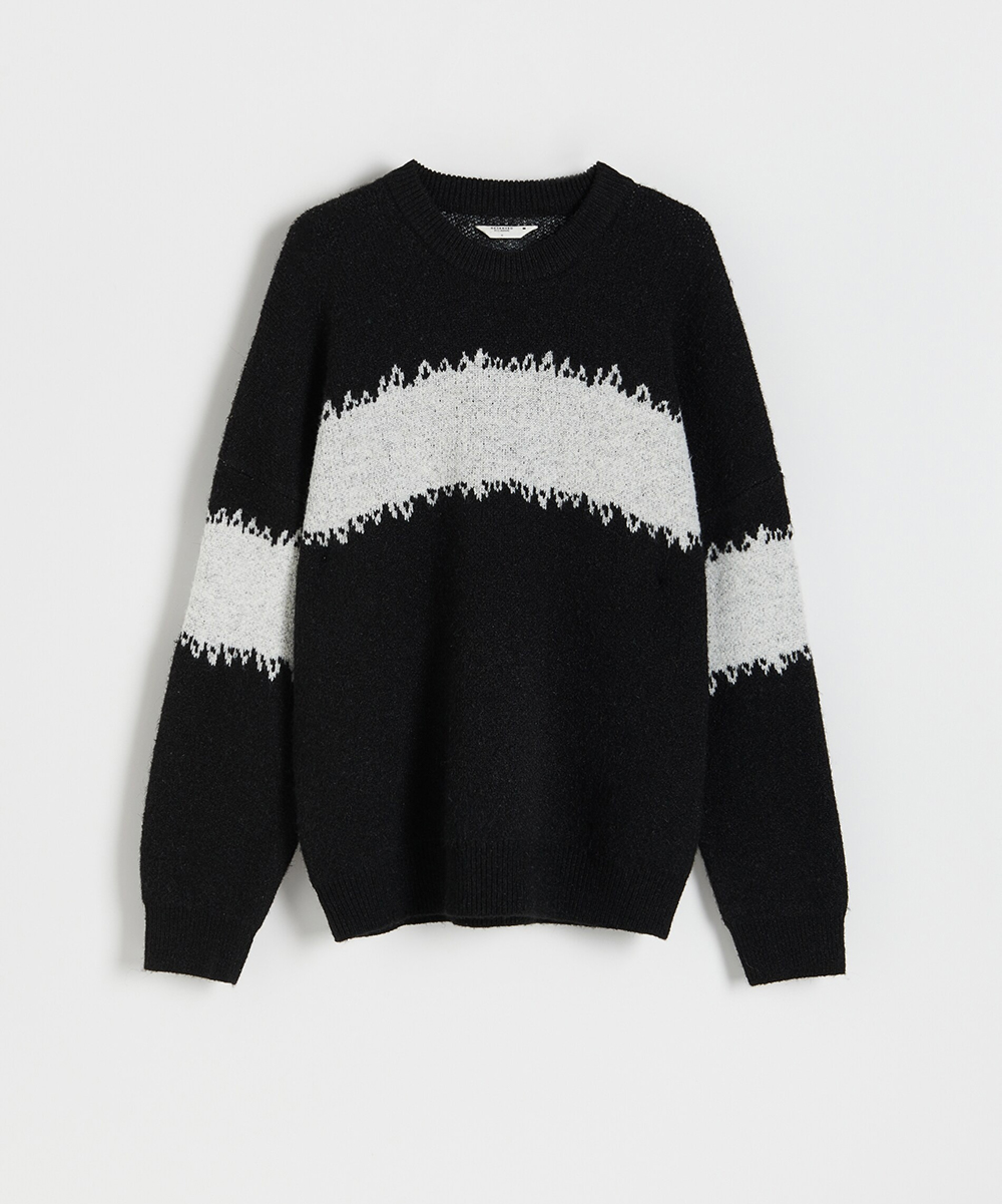 Pulover Reserved, negru, S