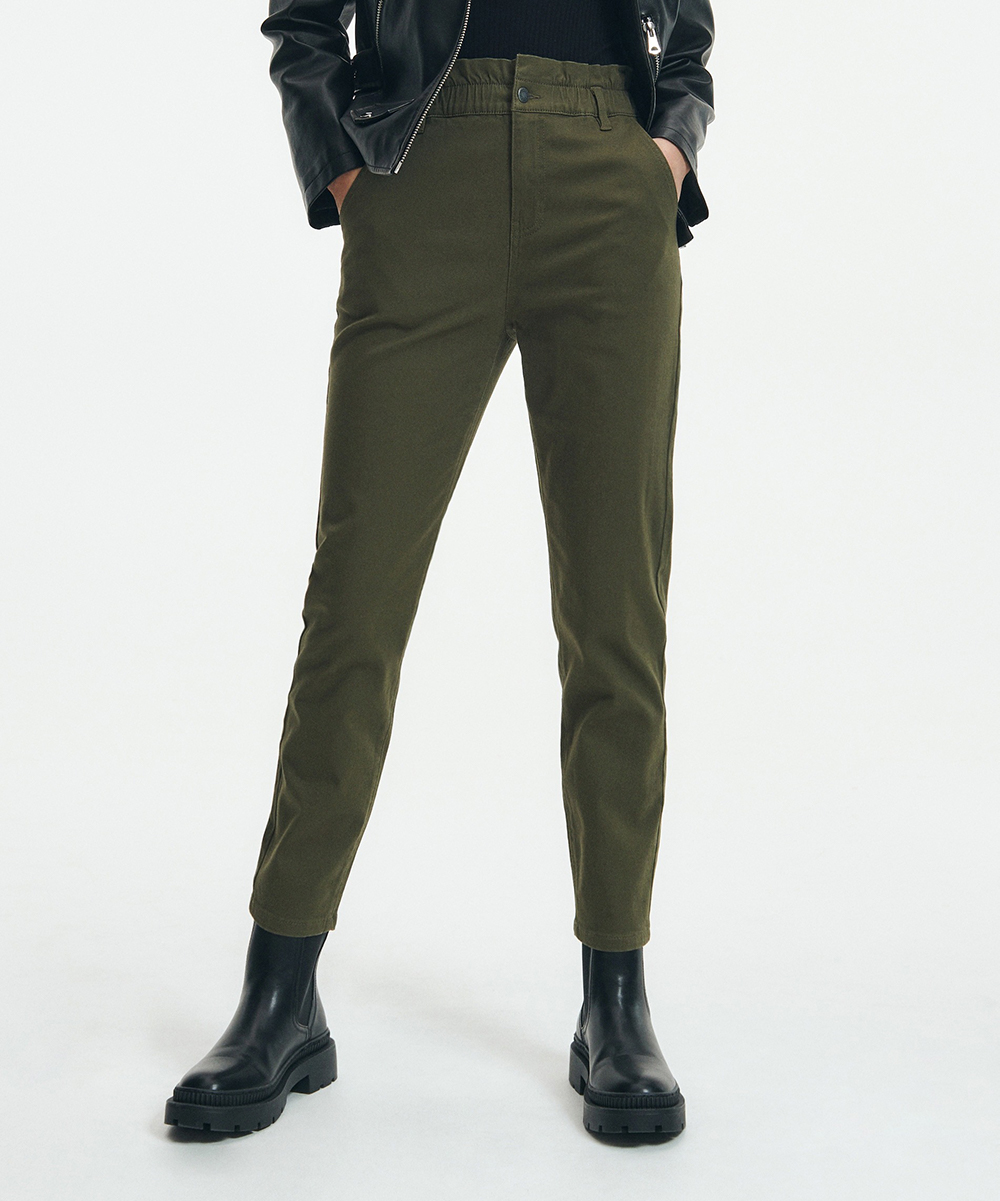 Pantaloni Reserved, verde, S