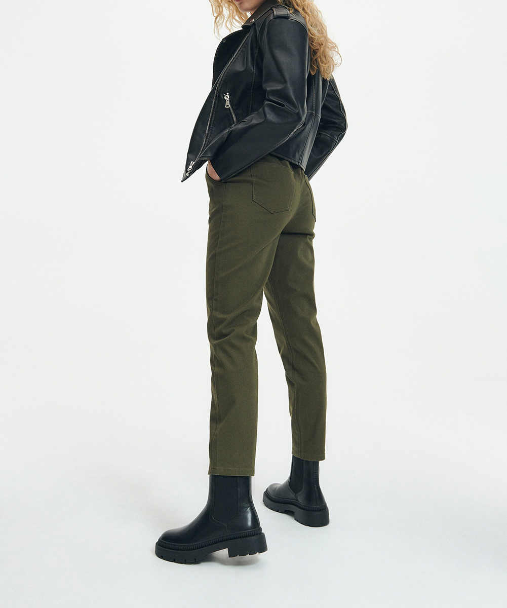 Pantaloni Reserved, verde, S - 1 | YEO