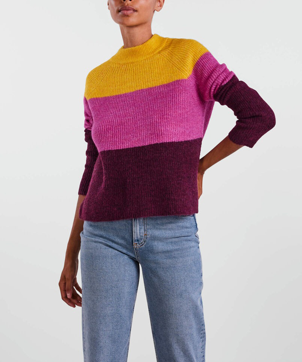 Pulover Pieces, mix culori, M