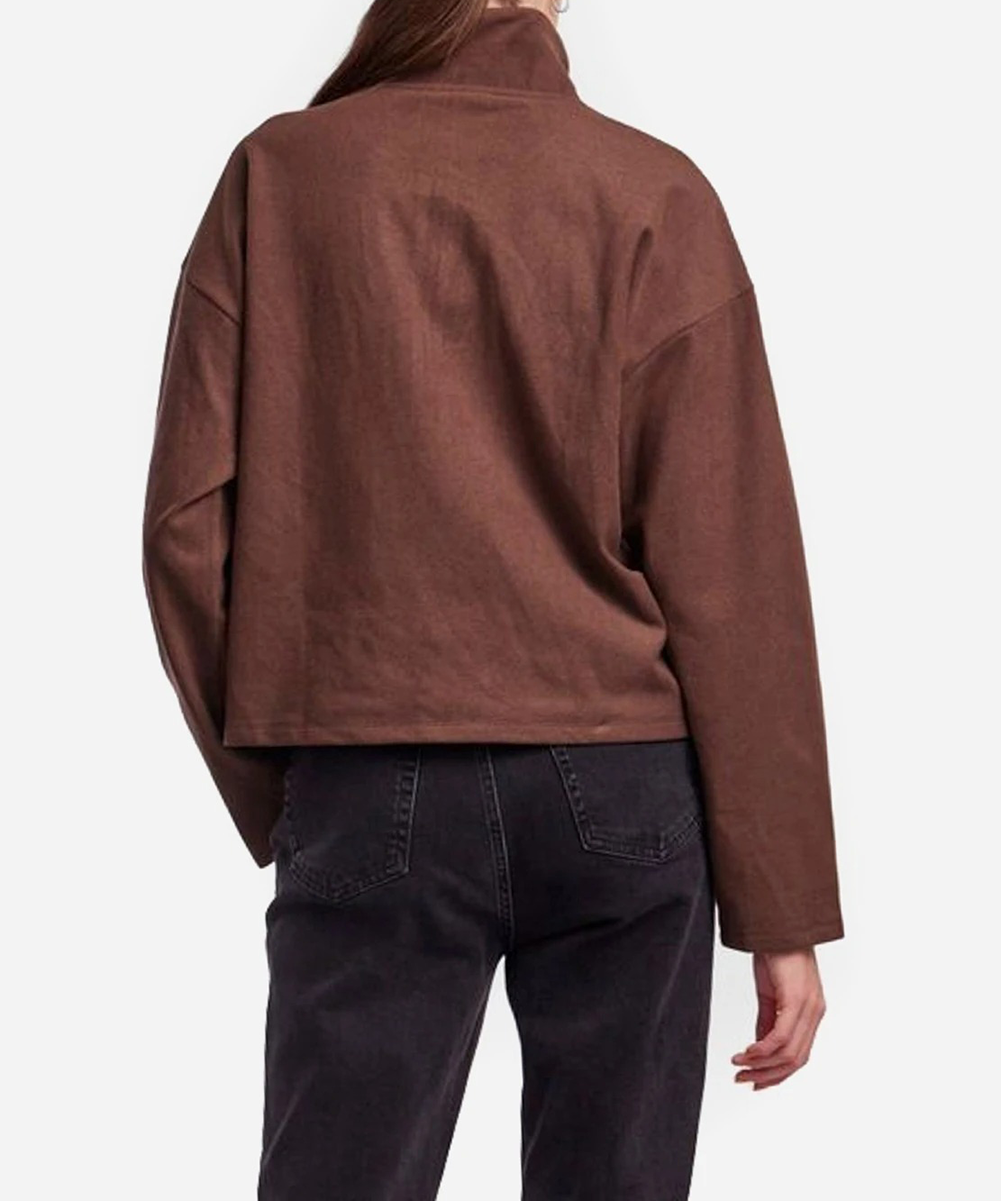Bluza Pieces, maro - 1 | YEO