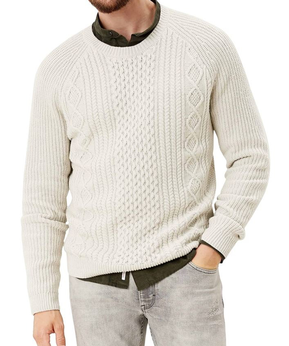Pulover s.Oliver, crem, 3XL