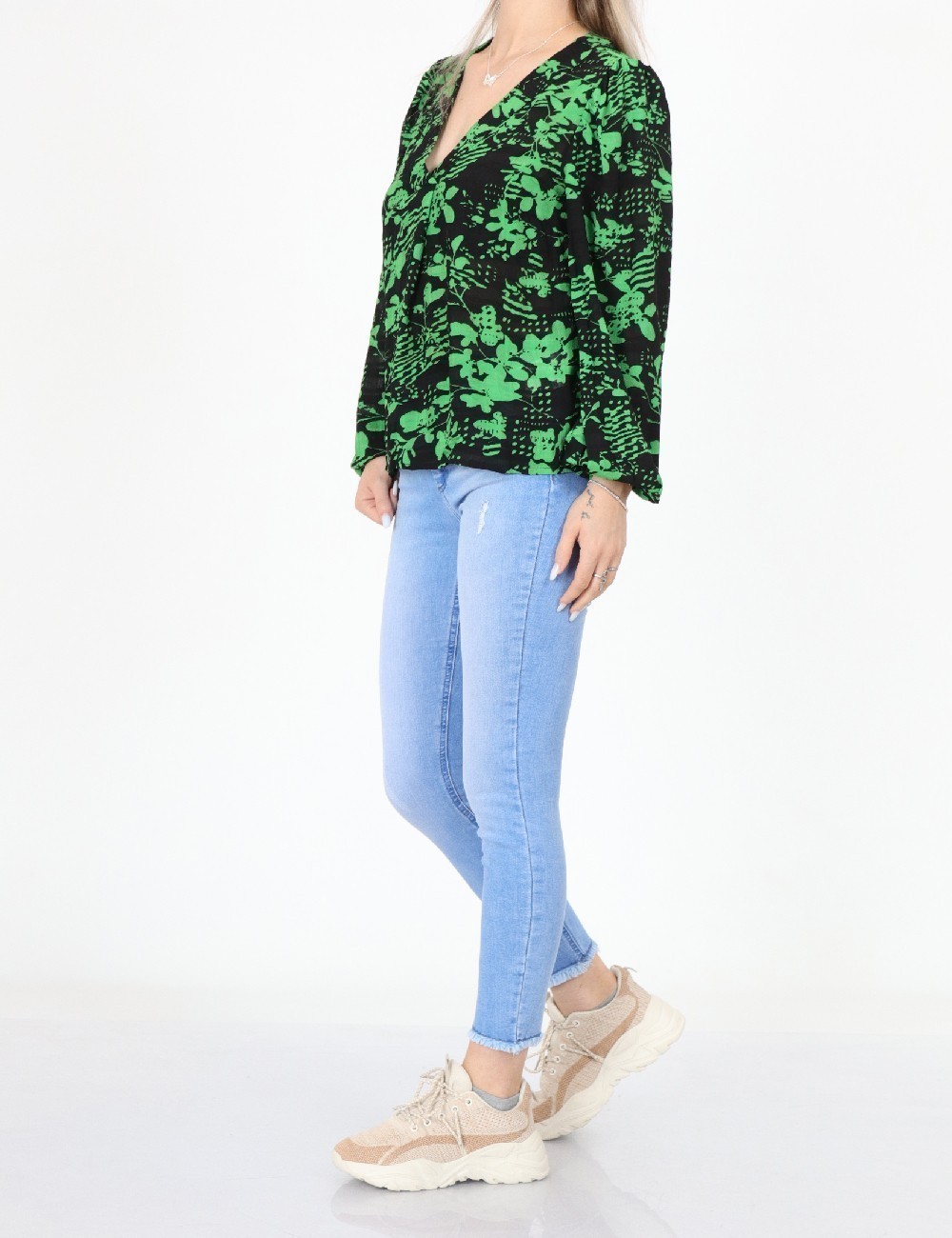 Camasa Pieces, verde, XS - 1 | YEO