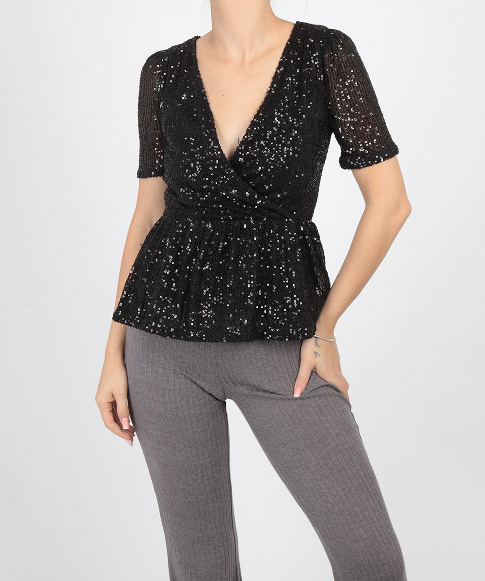 Bluza Pieces, negru, XS