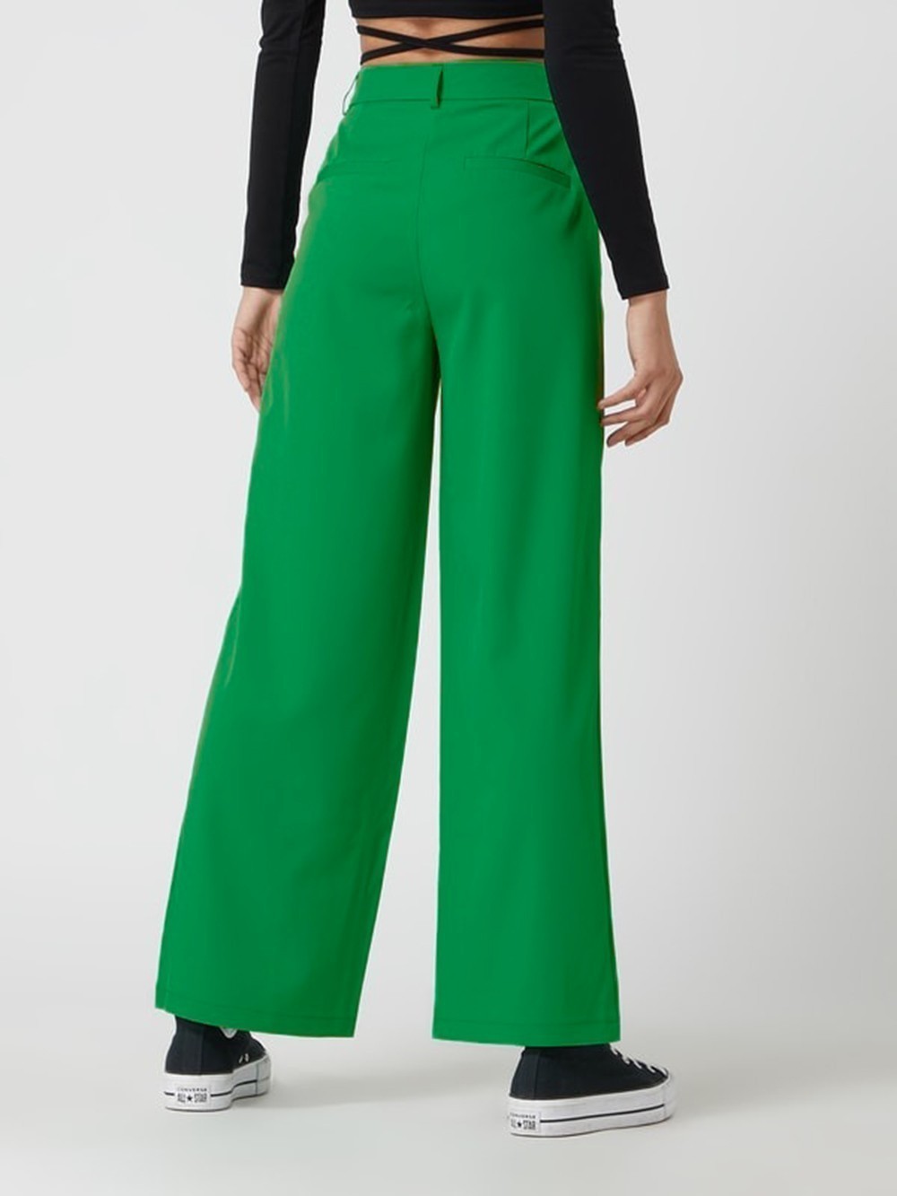 Pantaloni Pieces, verde, S - 1 | YEO