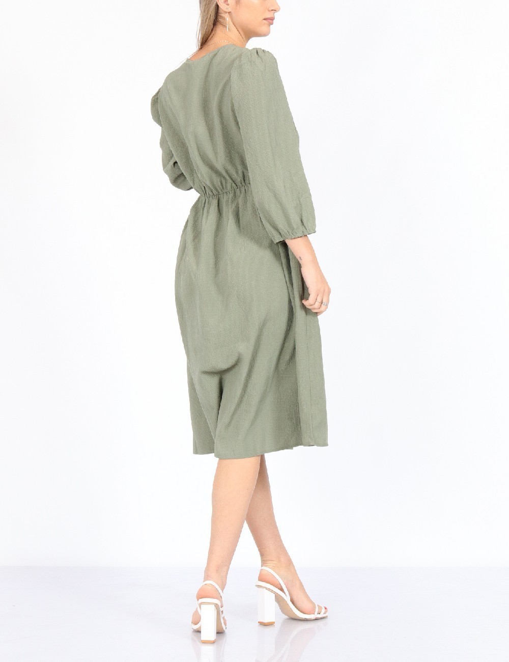 Rochie medie Pieces, verde - 1 | YEO