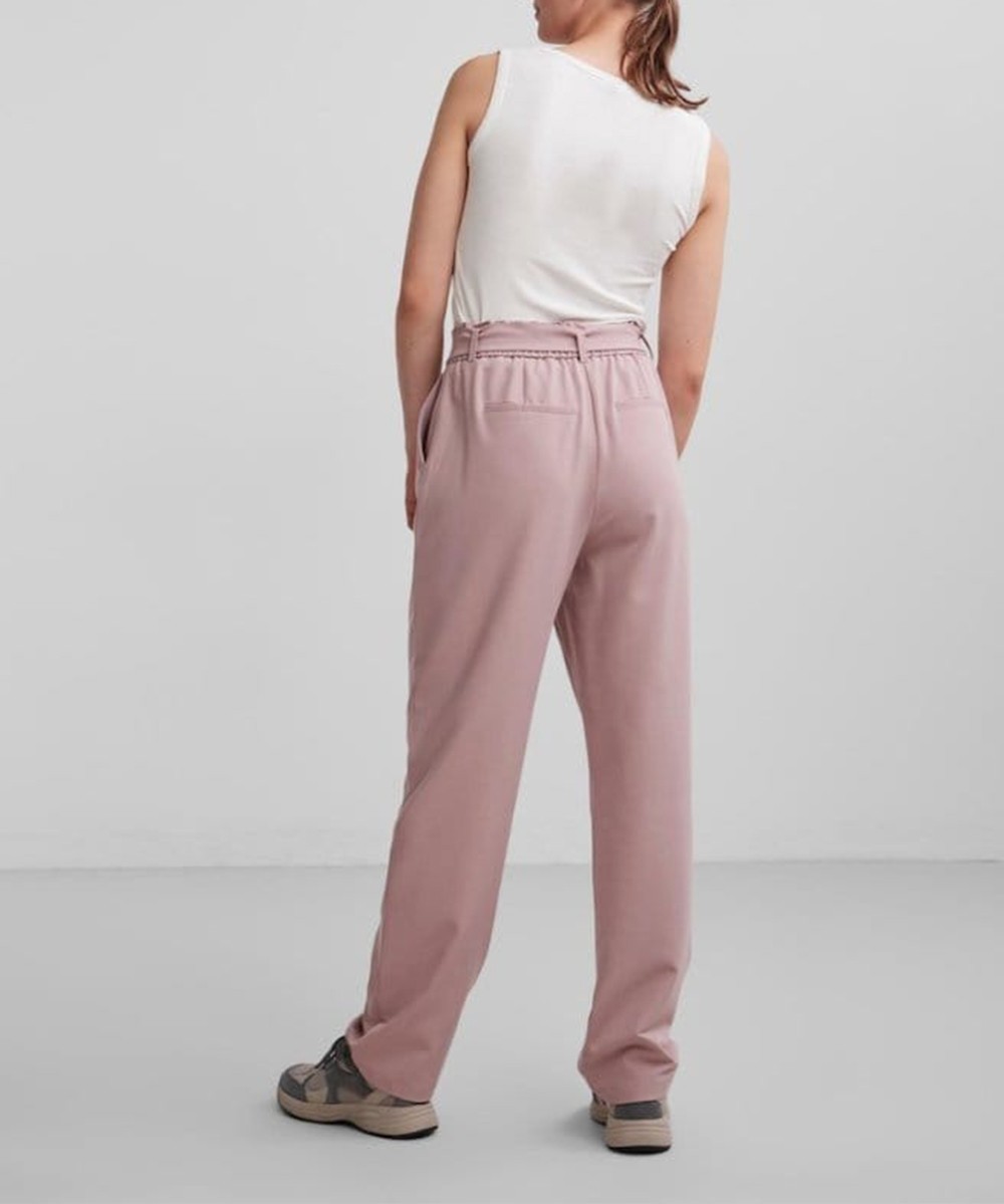 Pantaloni Pieces, roz pudra, L - 1 | YEO