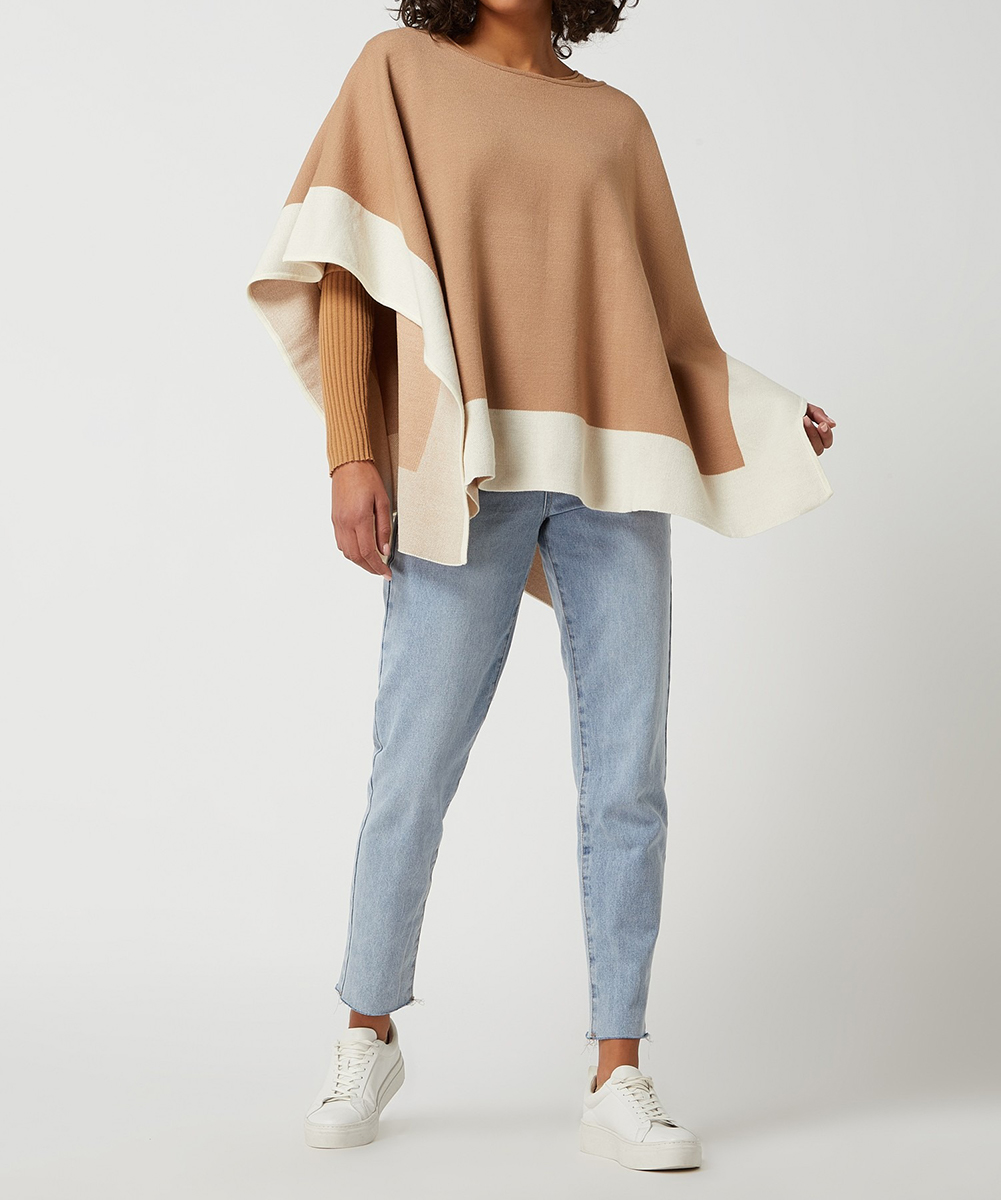 Poncho Comma, maro, ONE SIZE - 1 | YEO