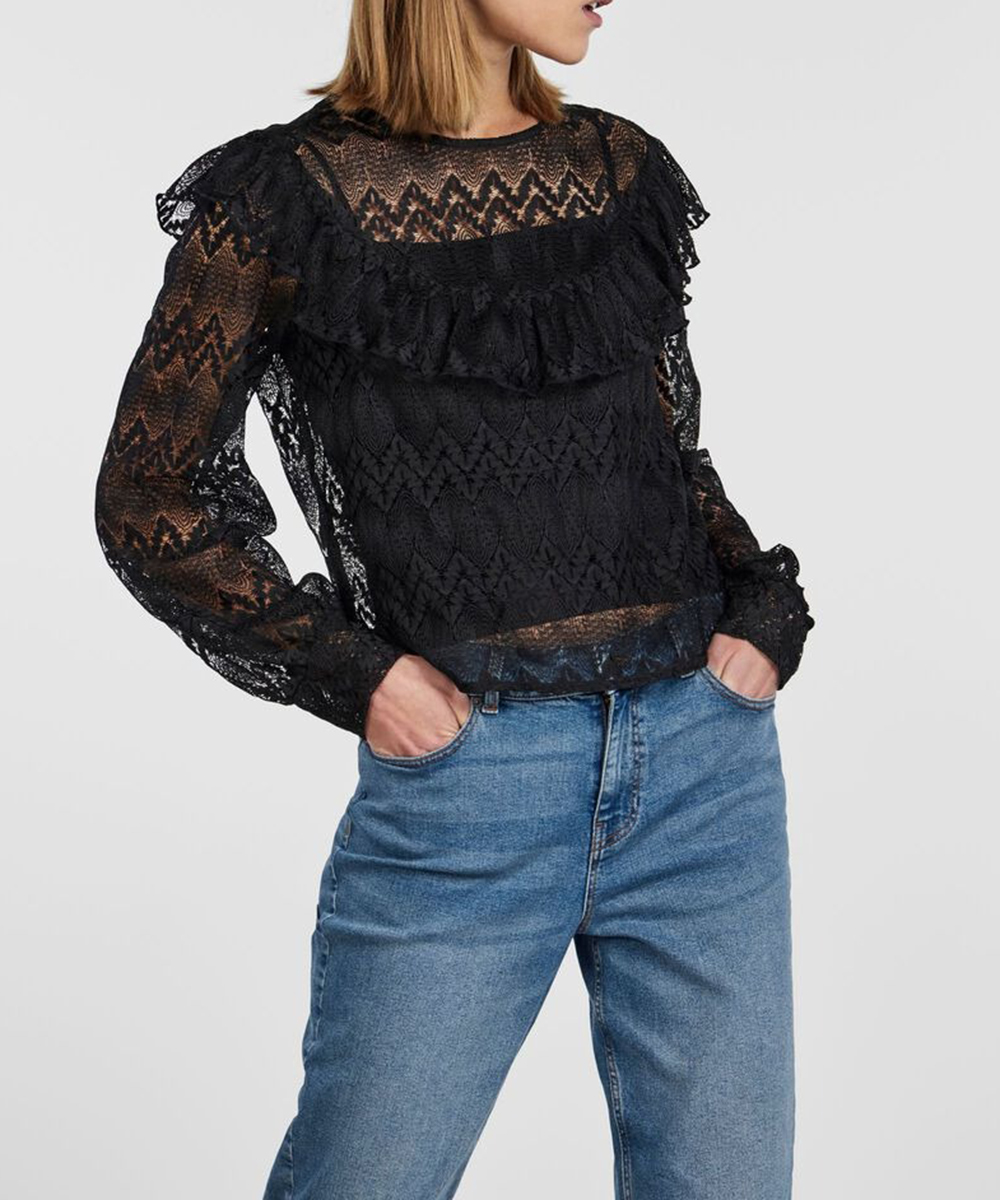 Bluza Pieces, negru, S
