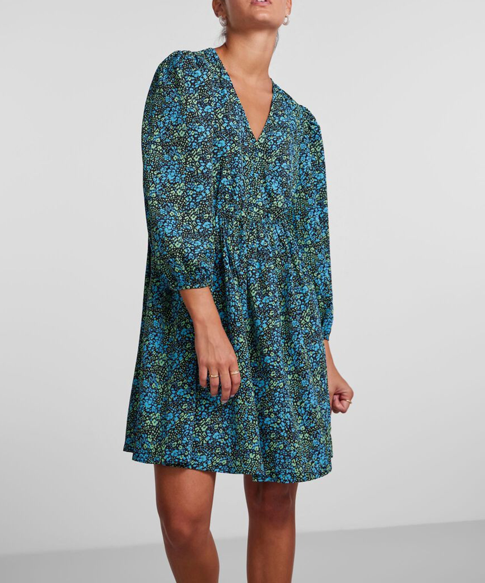 Rochie scurta Pieces, albastru, S