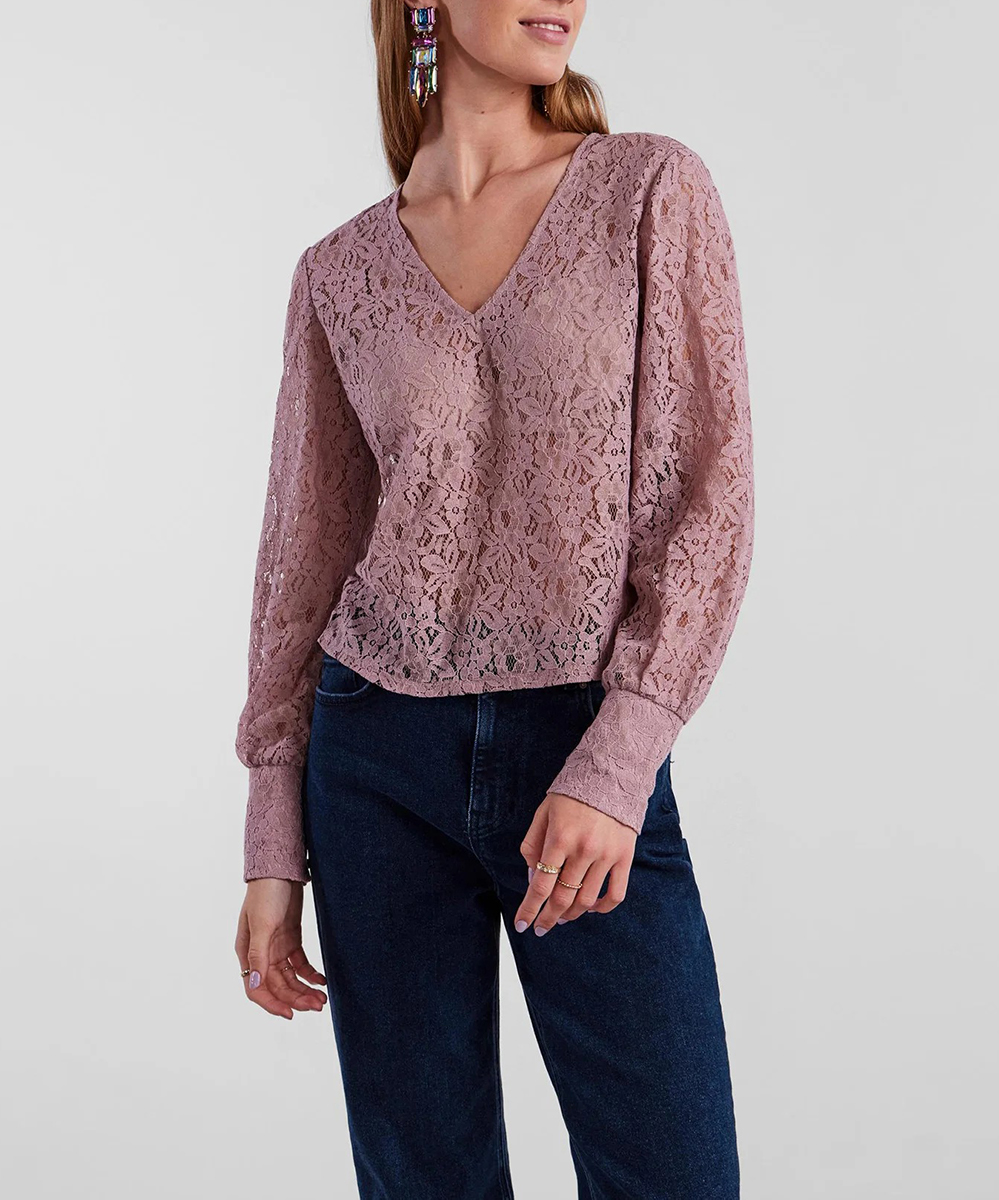 Bluza Pieces, roz pudra, S