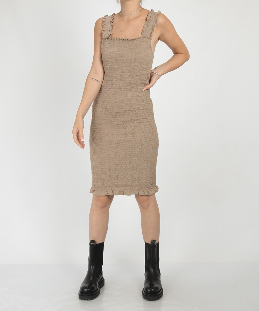 Rochie scurta Noisy May, maro