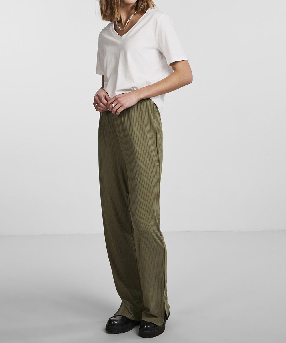 Pantaloni Pieces, verde, L