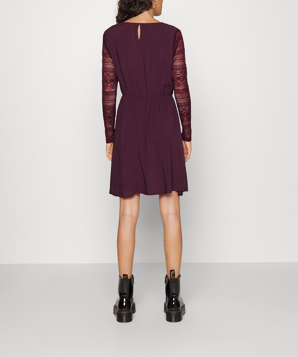 Rochie scurta Vila, visiniu, 40 - 1 | YEO