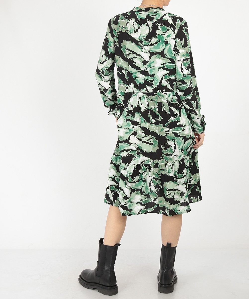 Rochie scurta Pieces, negru/verde, XS - 1 | YEO