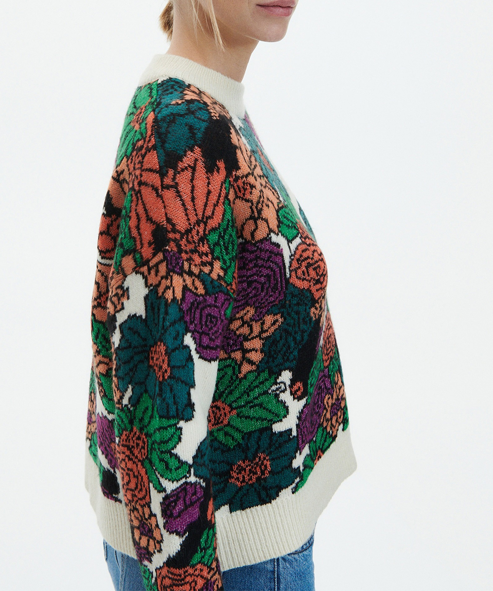 Pulover Reserved, floral, M - 1 | YEO