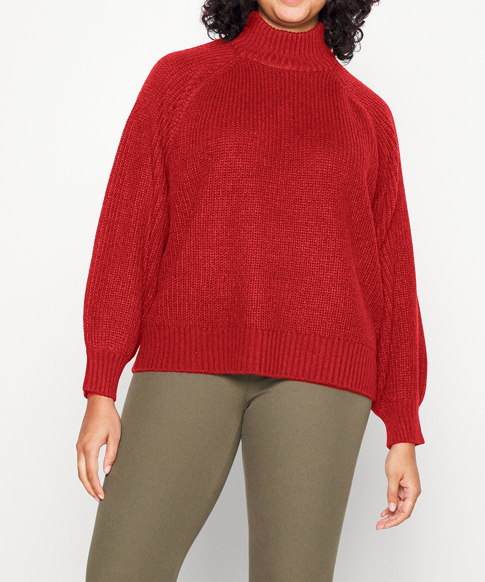 Pulover Noisy May Plus Size, rosu