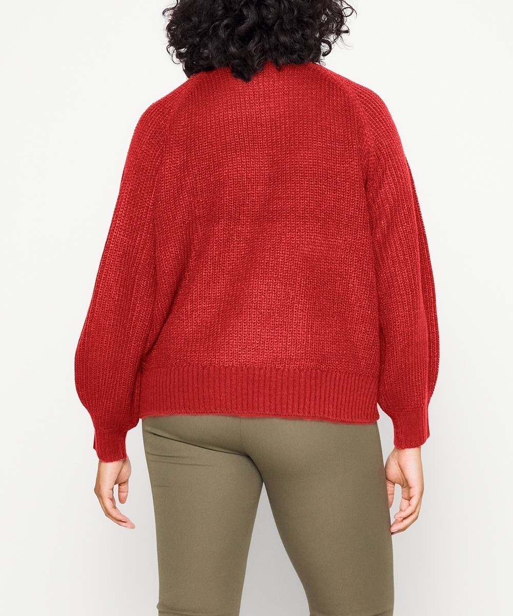 Pulover Noisy May Plus Size, rosu - 1 | YEO