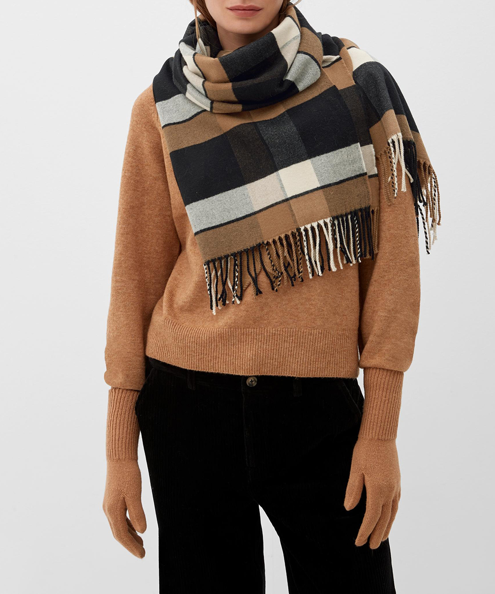 Fular s.Oliver, maro/negru, ONE SIZE