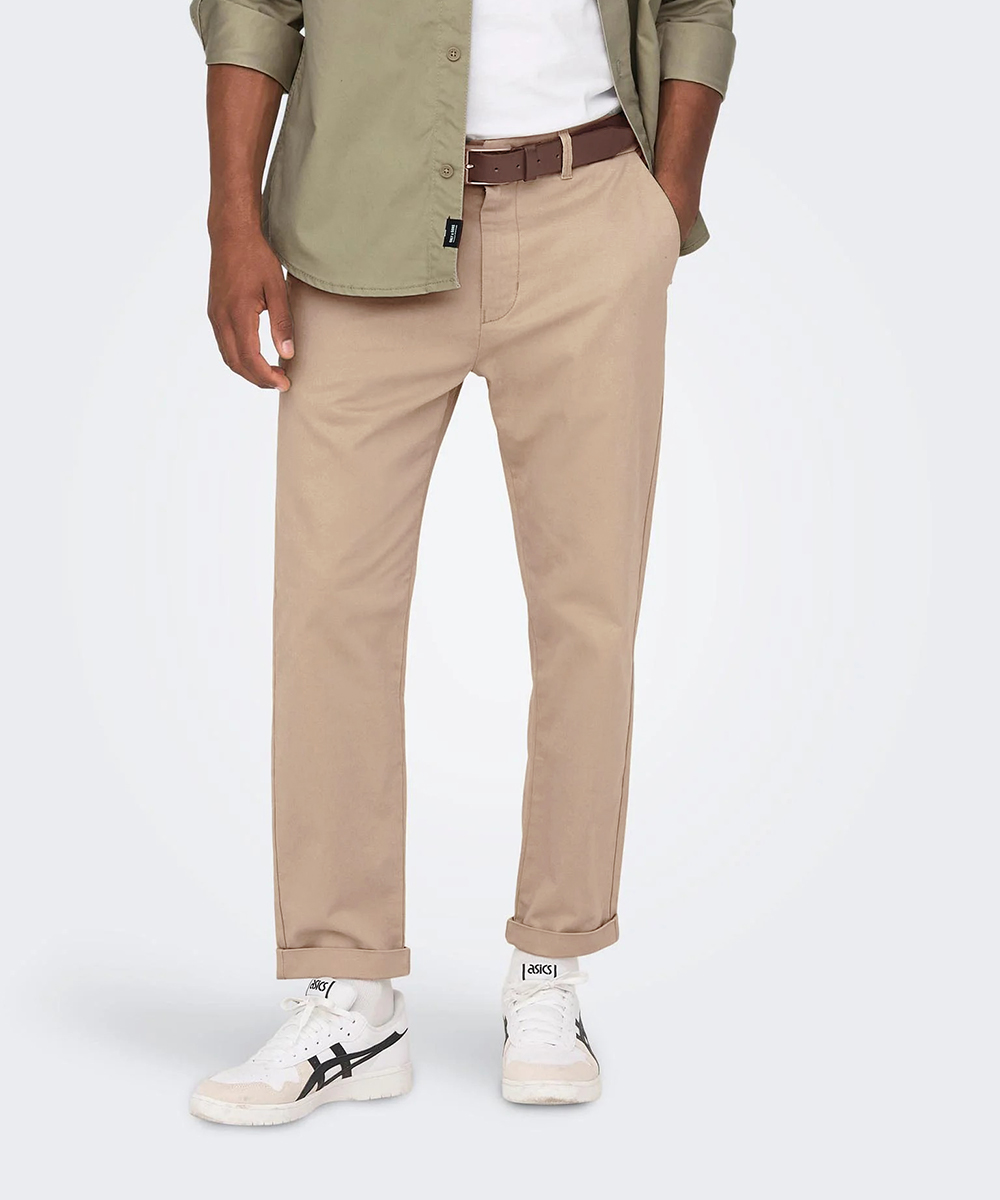 Pantaloni Only, crem