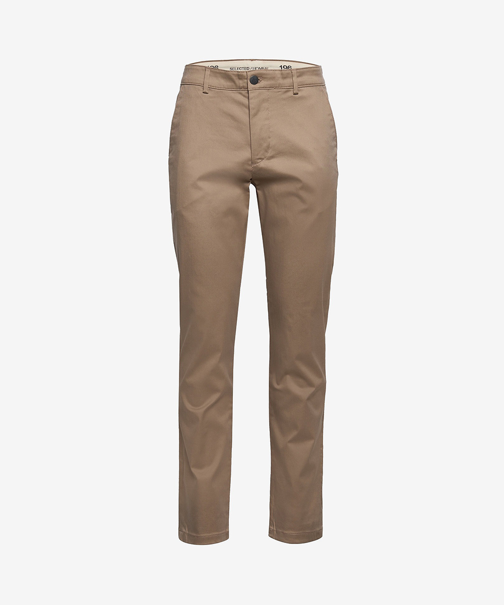 Pantaloni Selected, maro deschis, W32/L32