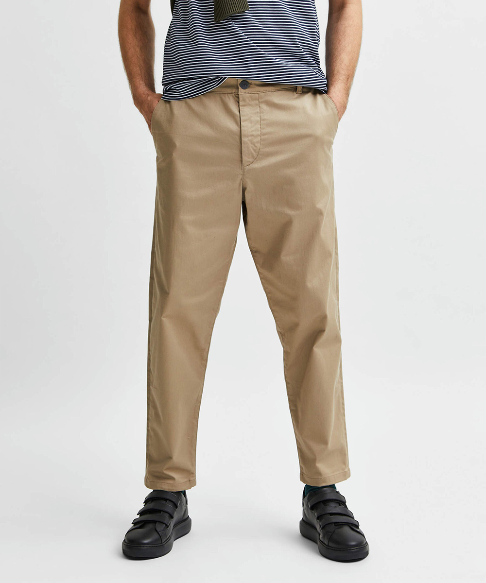 Pantaloni Selected, maro deschis, W30/L32