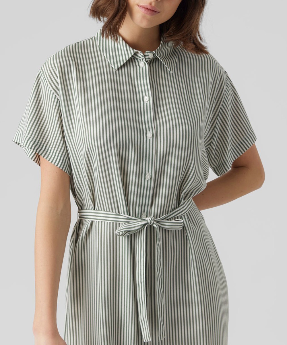 Rochie medie Vero Moda, alb/verde, M - 1 | YEO