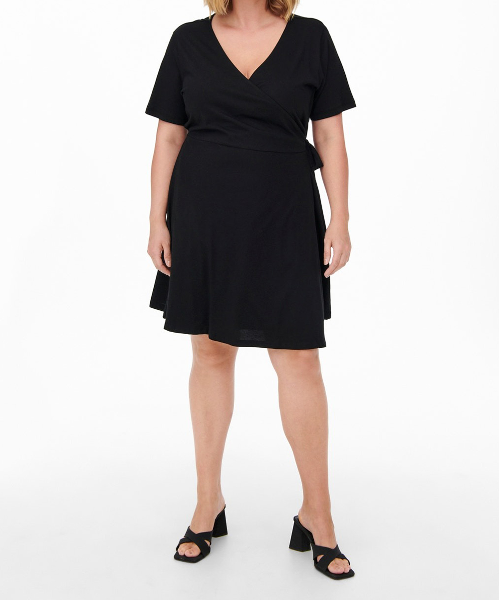 Rochie scurta Only Carmakoma, negru, S-42/44