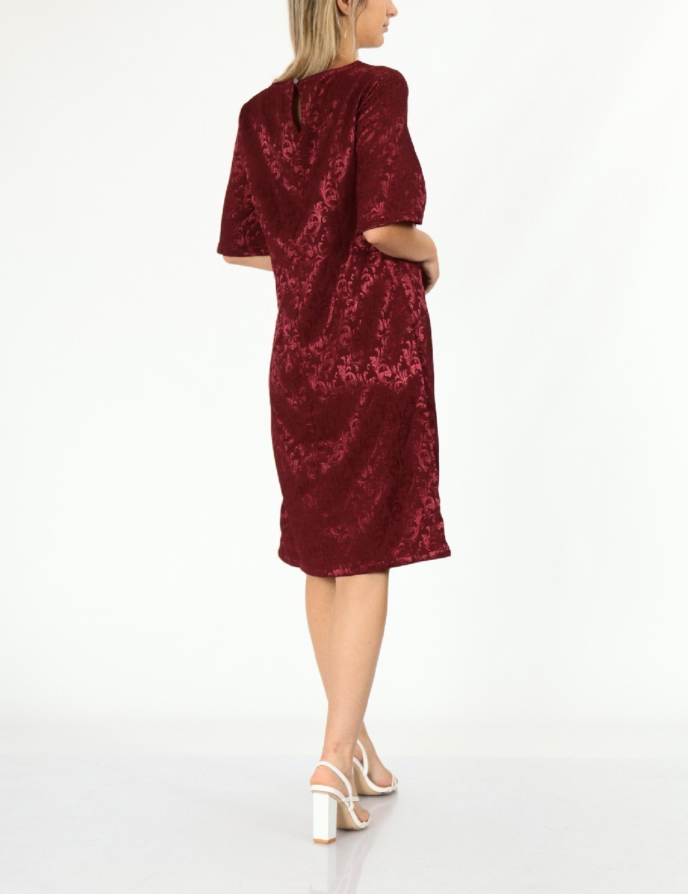 Rochie medie Bon a Parte, visiniu - 1 | YEO