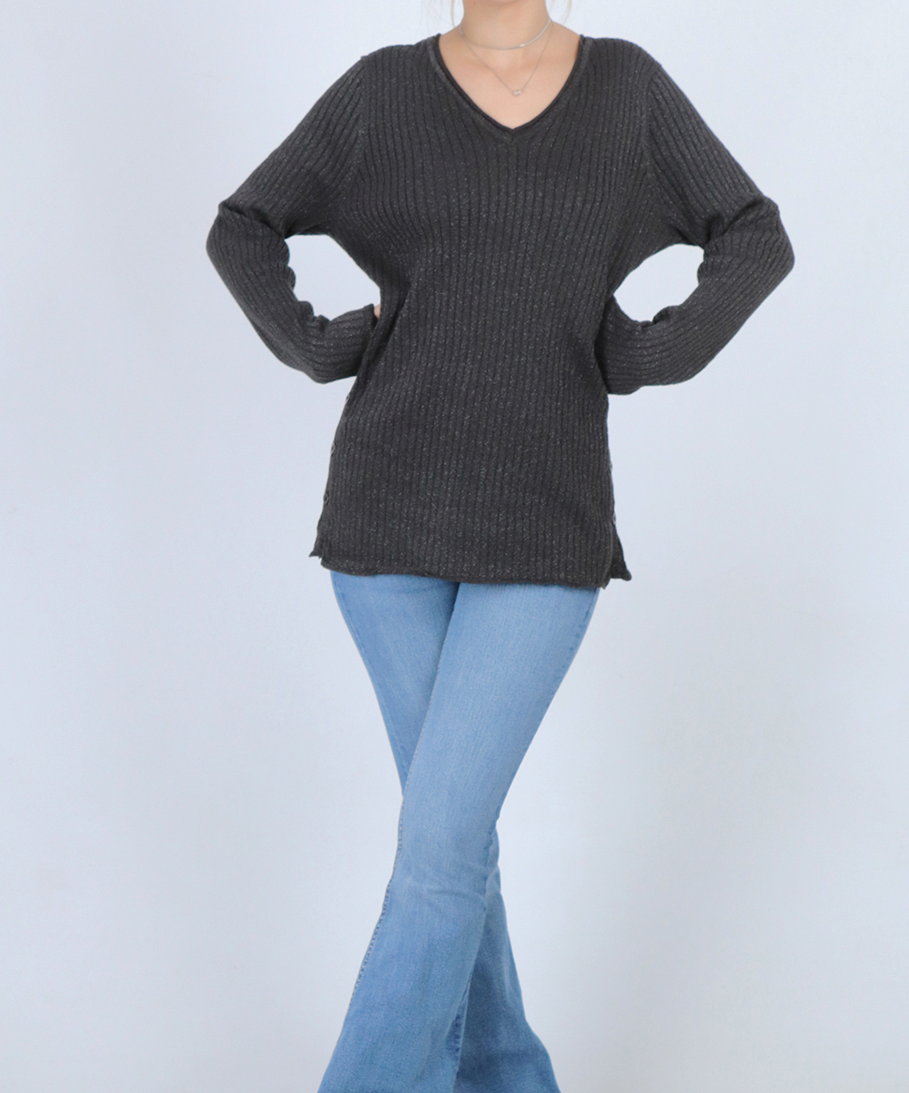Bluza Ichi, gri inchis, S